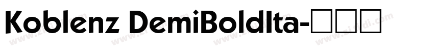 Koblenz DemiBoldIta字体转换